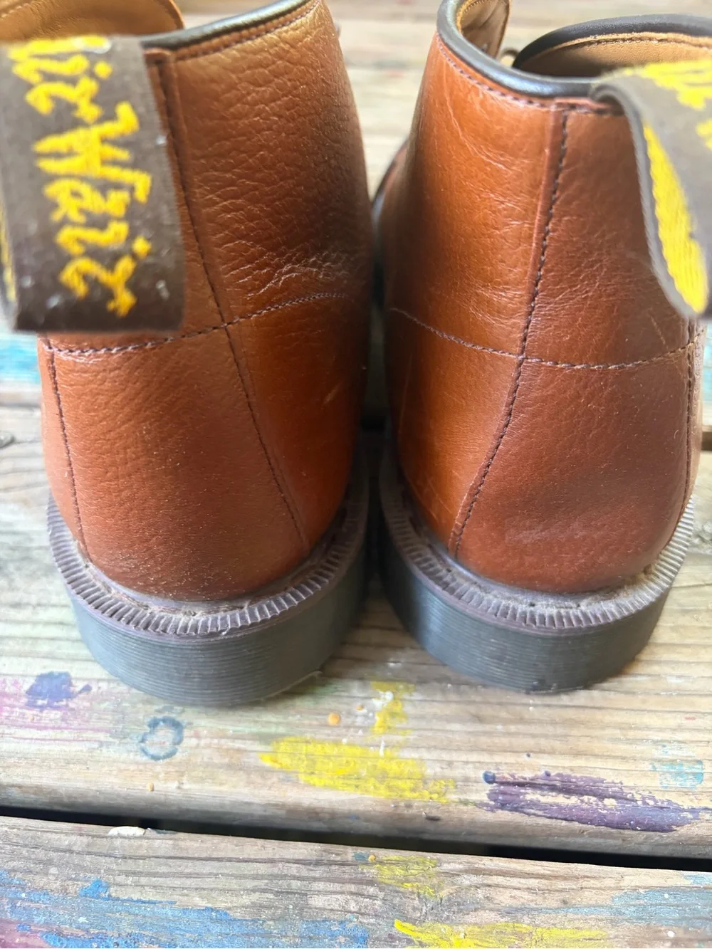 Dr. Martens Tan Leather Sawyer Boots